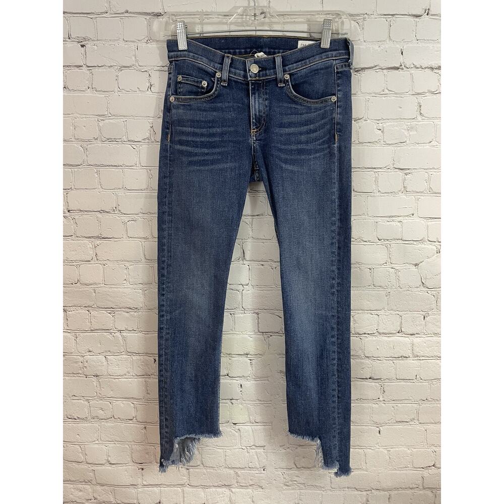 RAG & BONE CATE STEP HEM SKINNY ANKLE. Mid-Rise Jeans In "HAMPTON", Sz 26